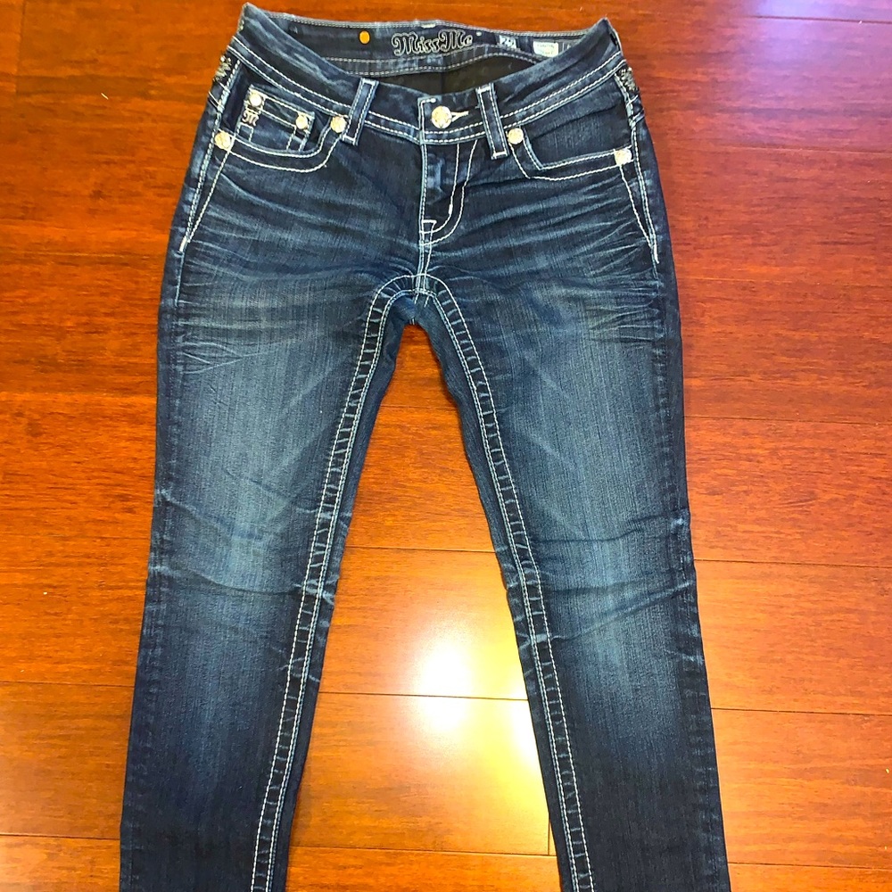 Miss Me Dark Wash Jeans Skinny / Straight Leg